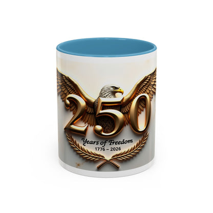 25 Years of Freedom Eagle Coffee Mug – 1776–2026 Commemorative Accent Mug