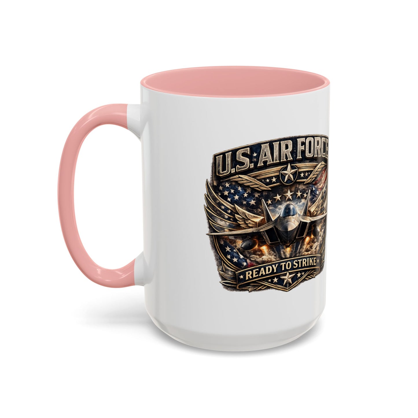 U.S. Air Force Accent Coffee Mug — "Ready to Strike" Military Aviation Gift