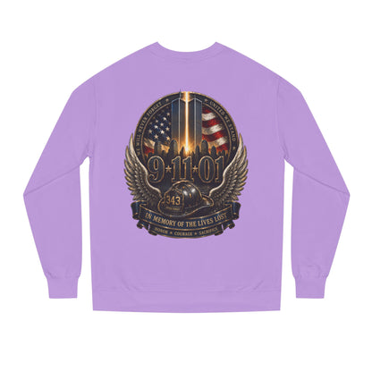 9/11 Memorial Crewneck Sweatshirt — Tribute to Fallen Heroes
