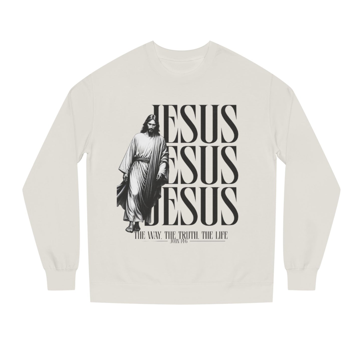 Jesus Crewneck Sweatshirt – The Way The Truth The Life Religious Pullover