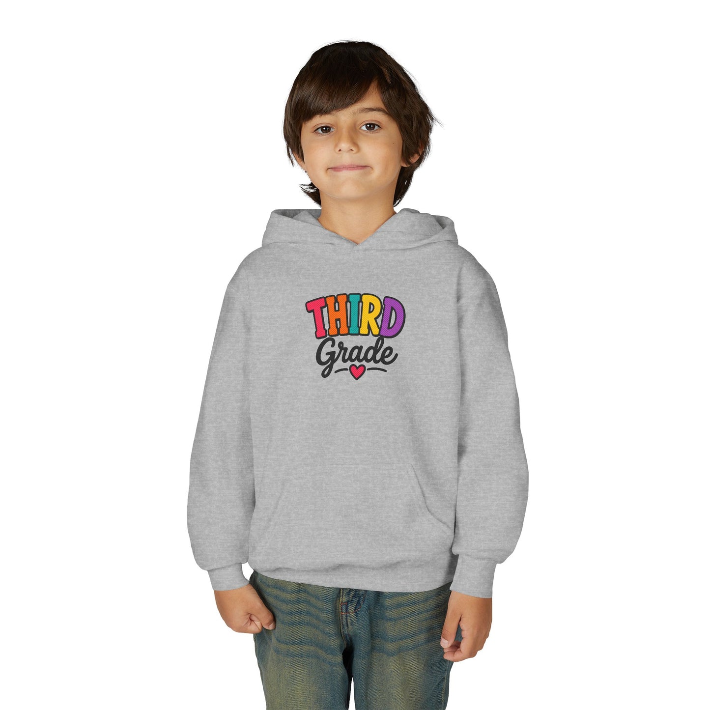Third Grade Kids Hoodie — Colorful Back-to-School Sweatshirt