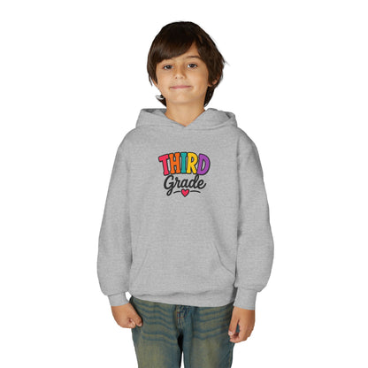 Third Grade Kids Hoodie — Colorful Back-to-School Sweatshirt