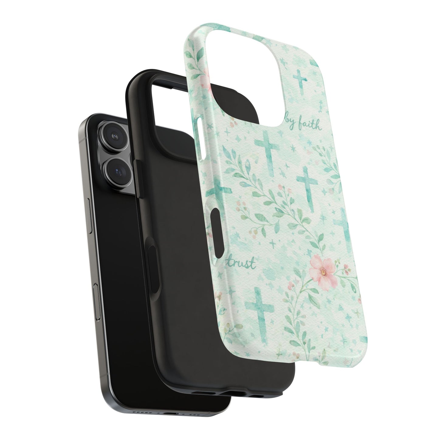 Walk By Faith Phone Case | Christian floral iPhone Case