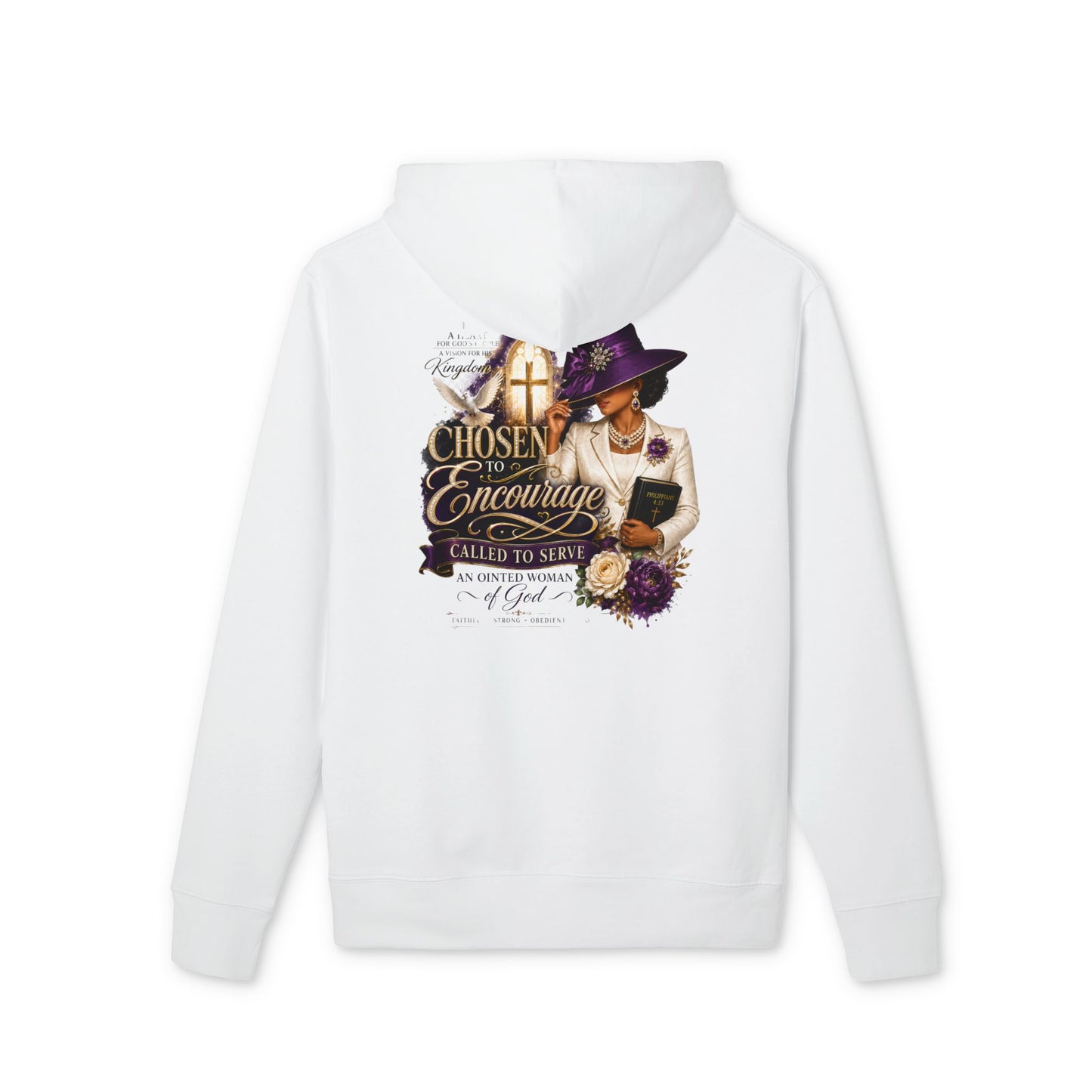 Faithful Encourager Hoodie — "Chosen to Encourage" Christian Inspirational Pullover