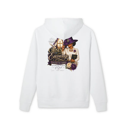 Faithful Encourager Hoodie — "Chosen to Encourage" Christian Inspirational Pullover