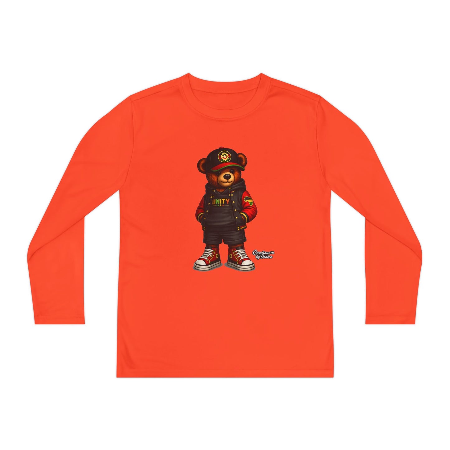 Youth Long Sleeve Tee — Streetwear Teddy Bear Graphic