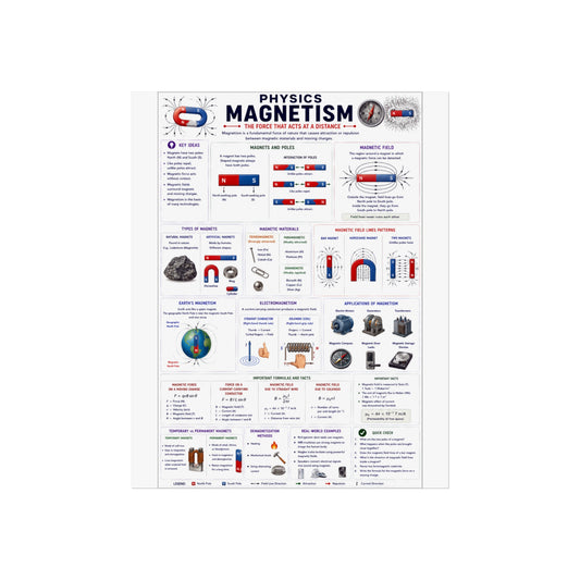 Magnetism Physics Poster — Educational Fine Art Science Print