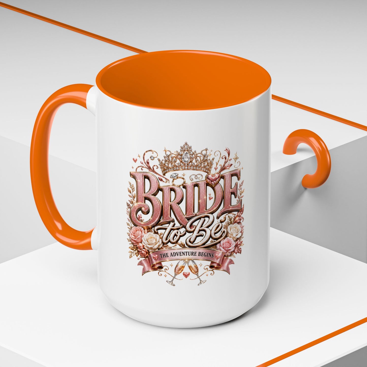 Bride to Be Coffee Mug — Floral Bridal Accent Mug (11/15oz)