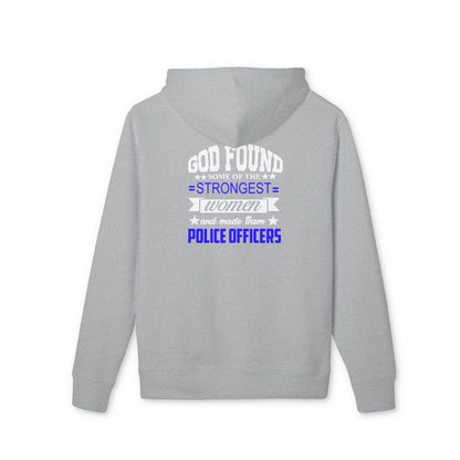 God Found the Strongest Women Police Officers Hoodie - Inspirational Thin Blue Line Pullover