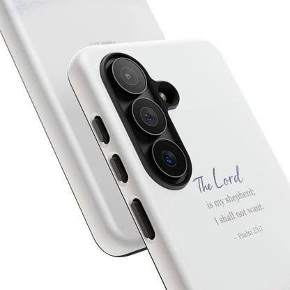 Psalm 23 'The Lord Is My Shepherd' Tough Phone Case — Christian Scripture iPhone Cover