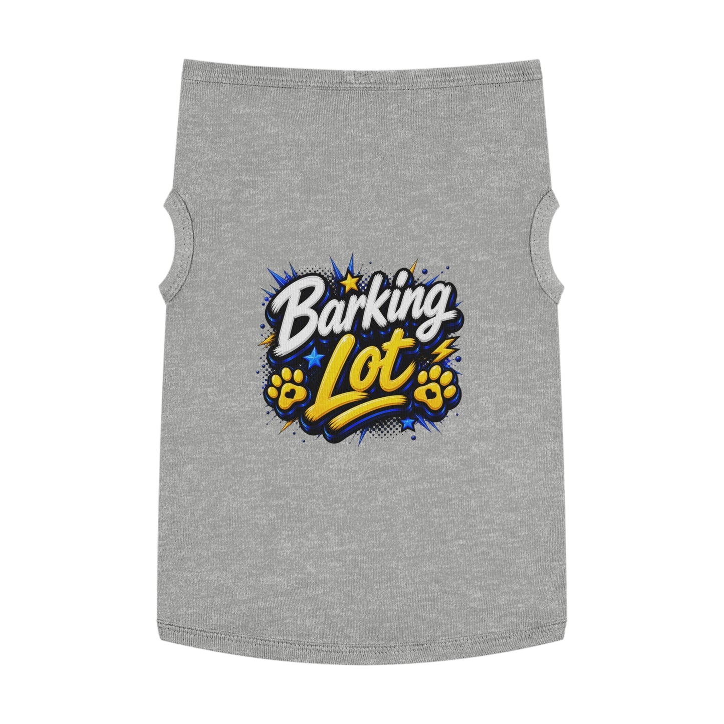 Barking Lot Pet Tank Top – Funny Paw Print Dog Shirt