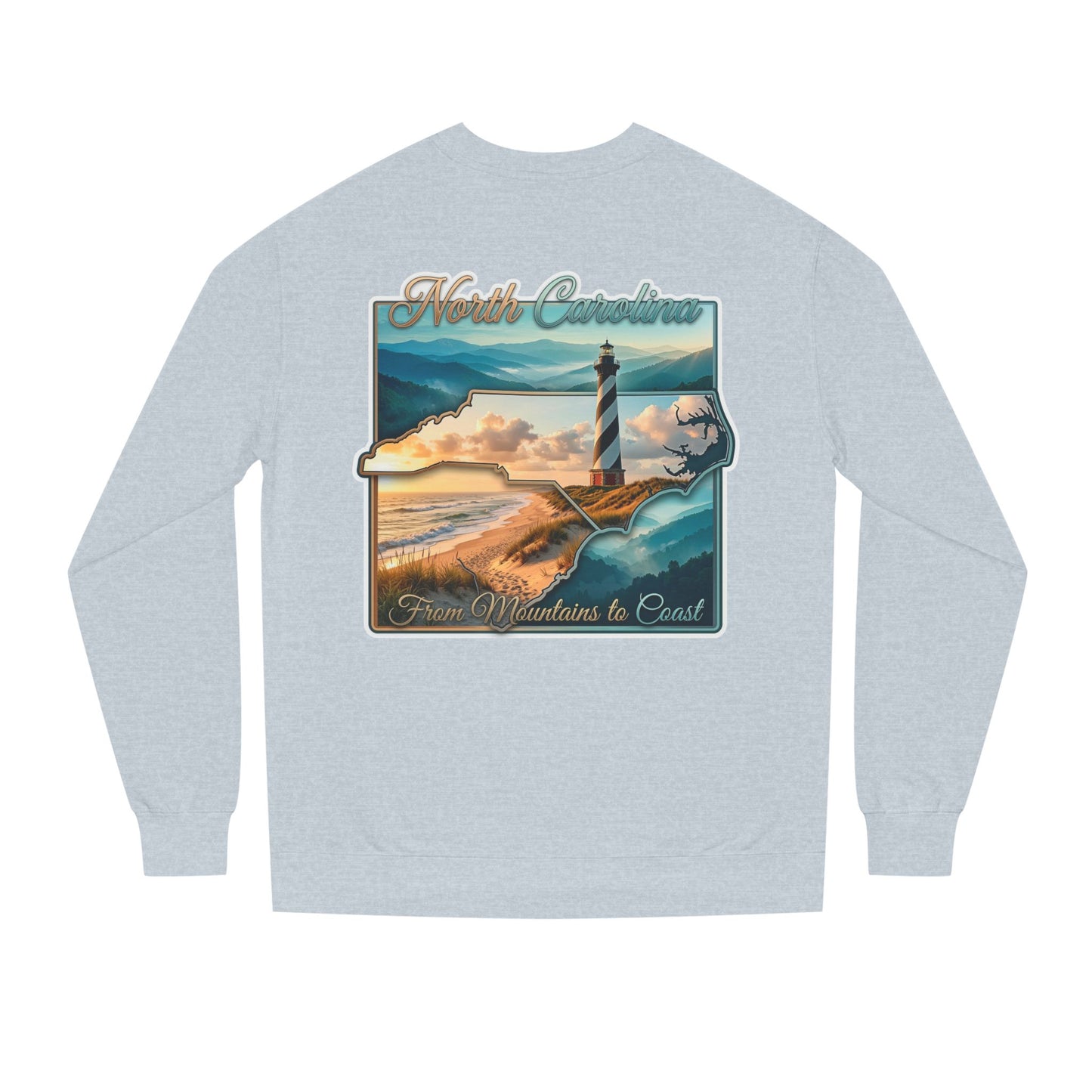 North Carolina Lighthouse Sweatshirt — From Mountains to Coast Scenic Crewneck