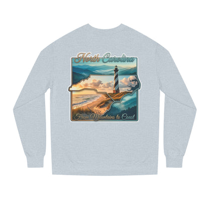 North Carolina Lighthouse Sweatshirt — From Mountains to Coast Scenic Crewneck