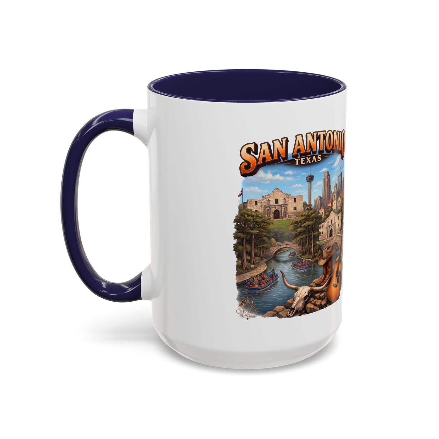 San Antonio Souvenir Coffee Mug – Texas Riverwalk Scenic Accent Mug (11/15oz)