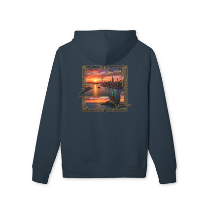 Sunset Harbor Hoodie — Coastal Sunset Graphic Pullover