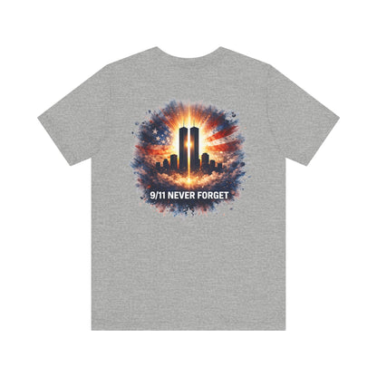 9/11 Never Forget T-Shirt — Twin Towers Tribute Tee