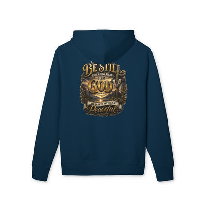 Be Still God Hoodie — Peaceful Faith Graphic Pullover