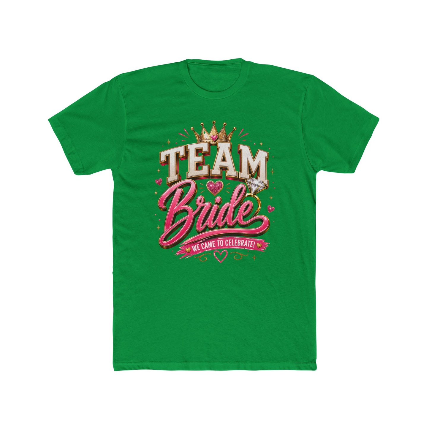 Team Bride T‑Shirt — Bachelorette Party Tee with Crown & Hearts