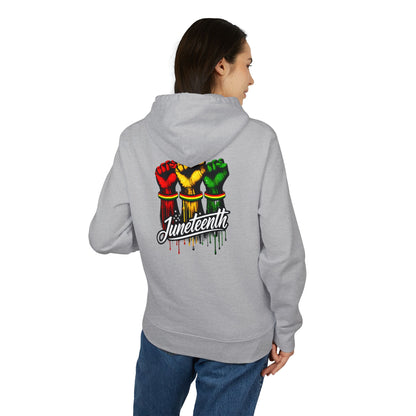Juneteenth Raised Fists Hoodie — Black History Celebration Pullover