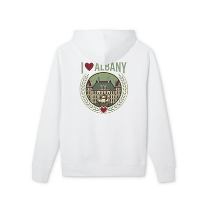 I Heart Albany Hoodie — Vintage Cityscape Pullover