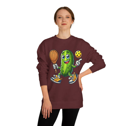 Pickle Pickleball Sweatshirt — Funny Pickle Playing Pickleball Crewneck