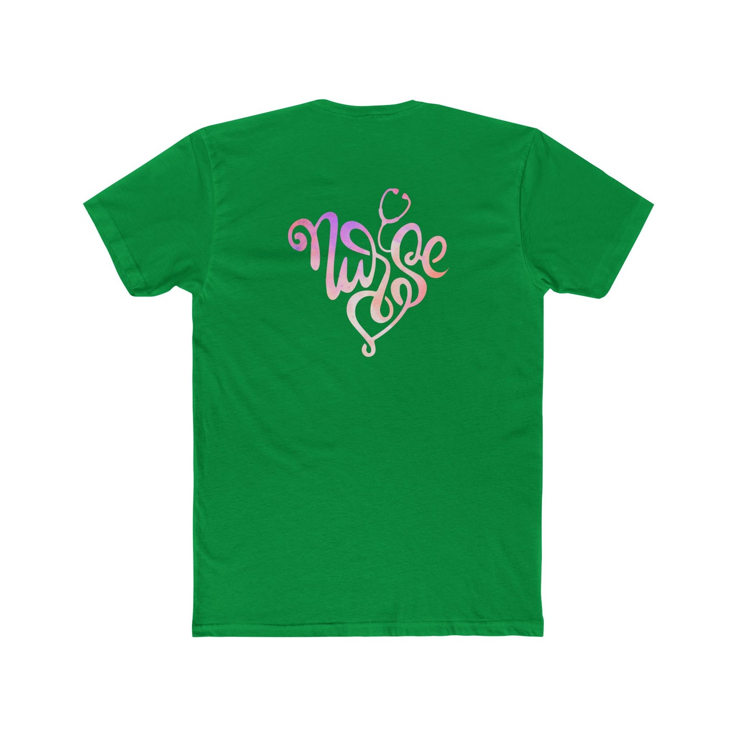 Nurse Heart Stethoscope T-Shirt — Gradient Script Nursing Tee