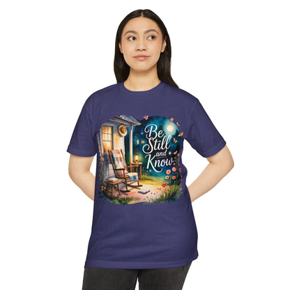 Be Still and Know T-Shirt — Cozy Porch & Moonlight Faith Tee