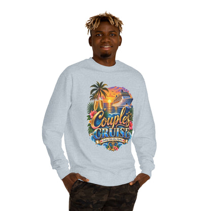 Couples Cruise Sweatshirt — Tropical Sunset Cruise Graphic Crewneck