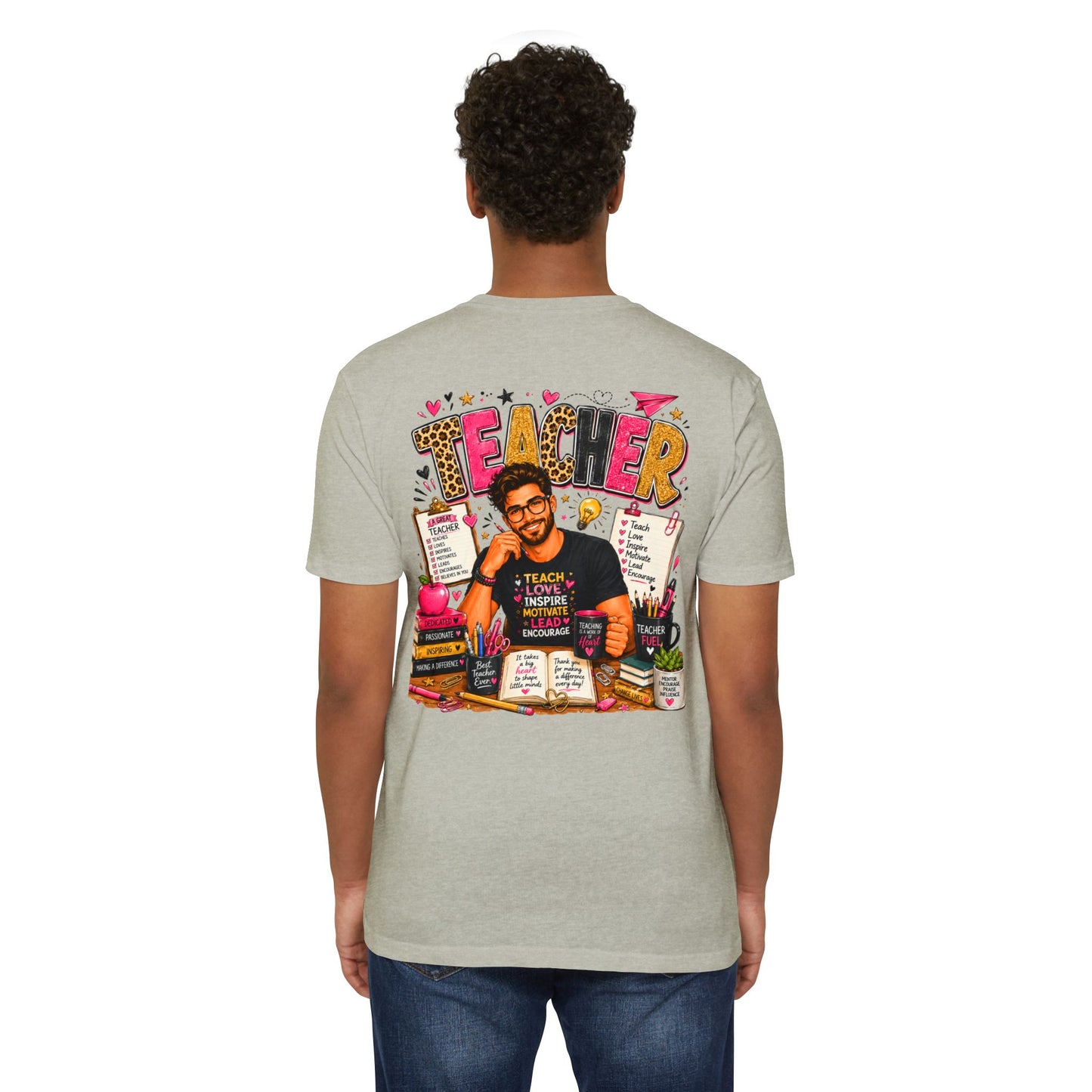 Teacher Appreciation T-Shirt — "Teach Love Inspire" Colorful Teacher Graphic Tee