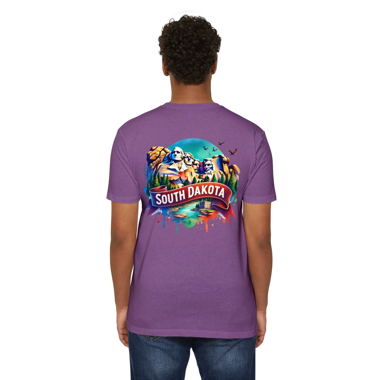 South Dakota Mount Rushmore T-Shirt — Retro Watercolor State Souvenir