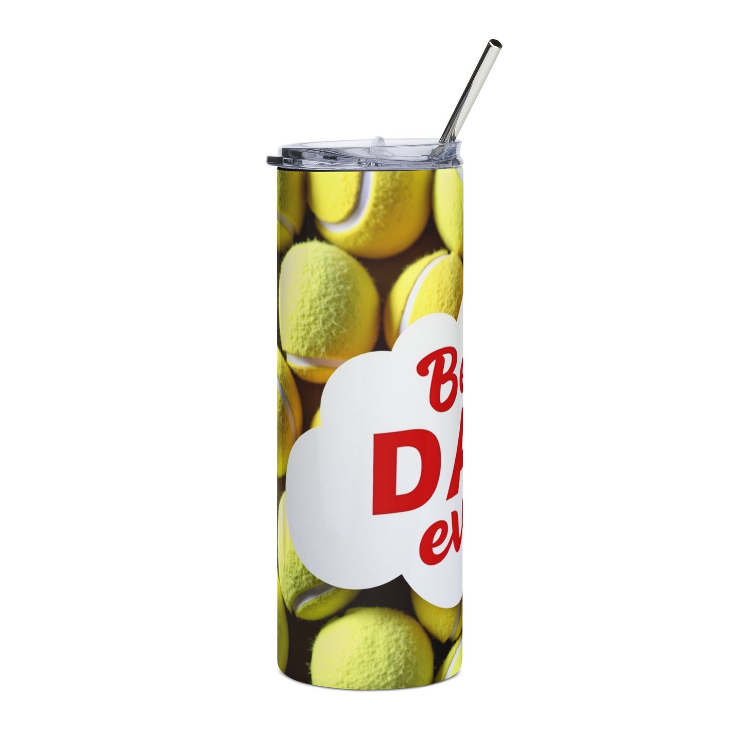 Tumbler - "Best Dad Ever" Tennis Ball Stainless Steel 20oz