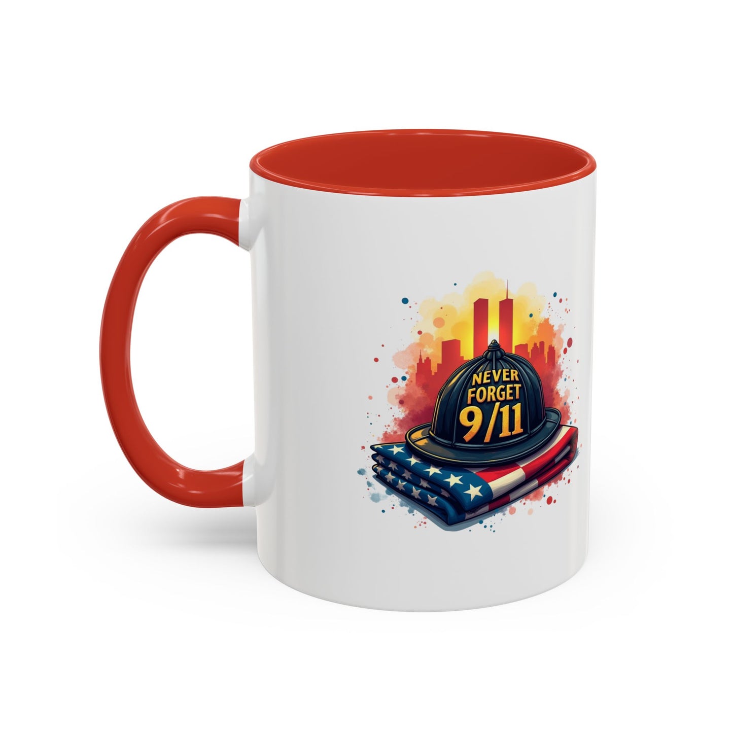 Never Forget 9/11 Memorial Accent Coffee Mug