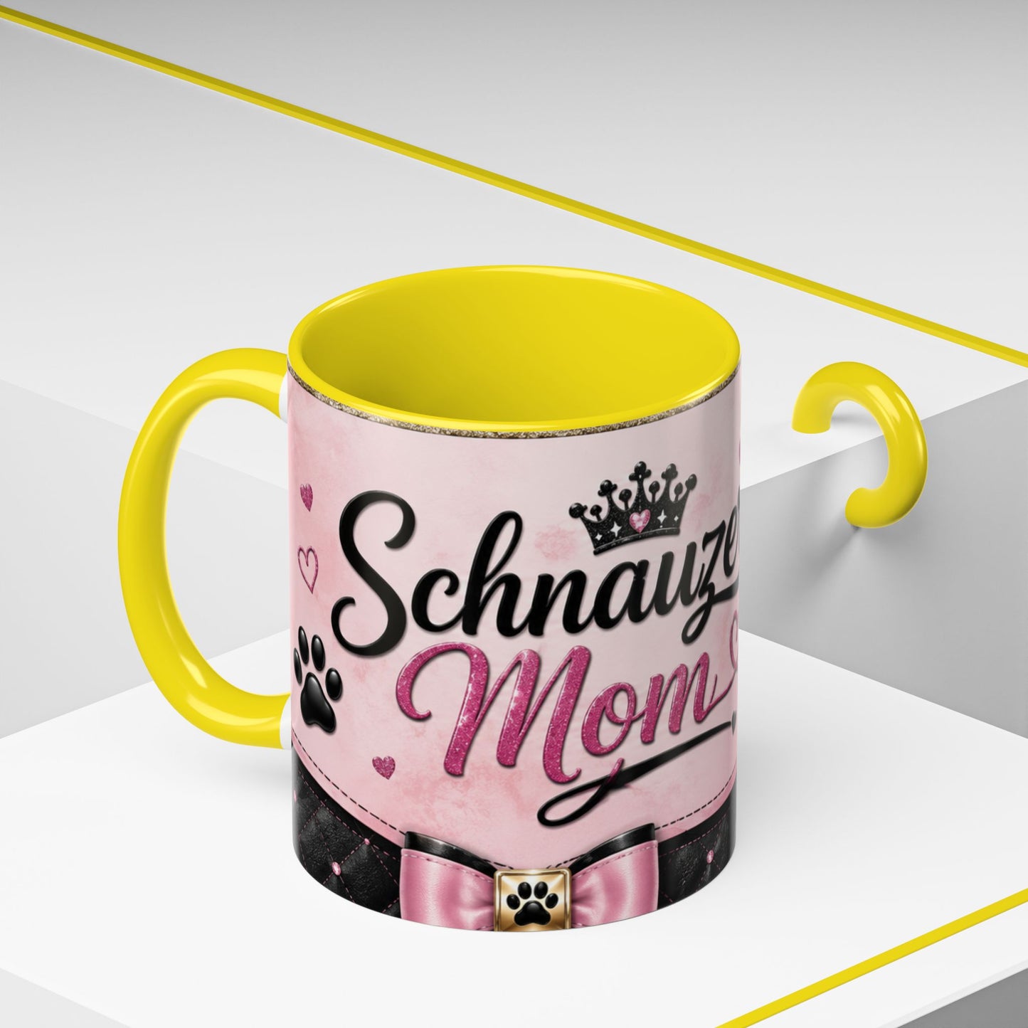Schnauzer Coffee Mug — "Messy Beard, Big Heart" Accent Mug (11/15oz)