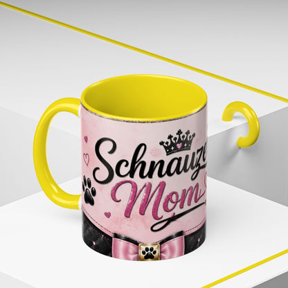 Schnauzer Coffee Mug — "Messy Beard, Big Heart" Accent Mug (11/15oz)