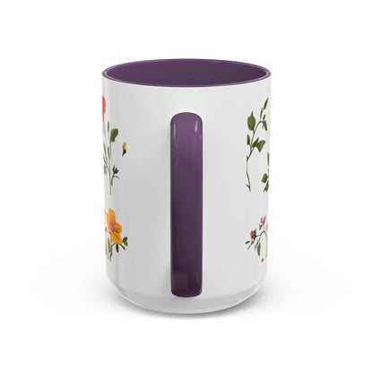 Floral "Her Love Is the Quiet Strength" Accent Coffee Mug — Inspirational Mother's Day Gift