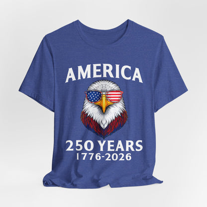 America 250 Years Tee — Patriotic Bald Eagle 1776-2026 T-Shirt