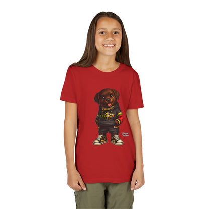 Youth Tee — Cute Rottweiler Puppy in 'Legacy' Hoodie Kids T‑Shirt