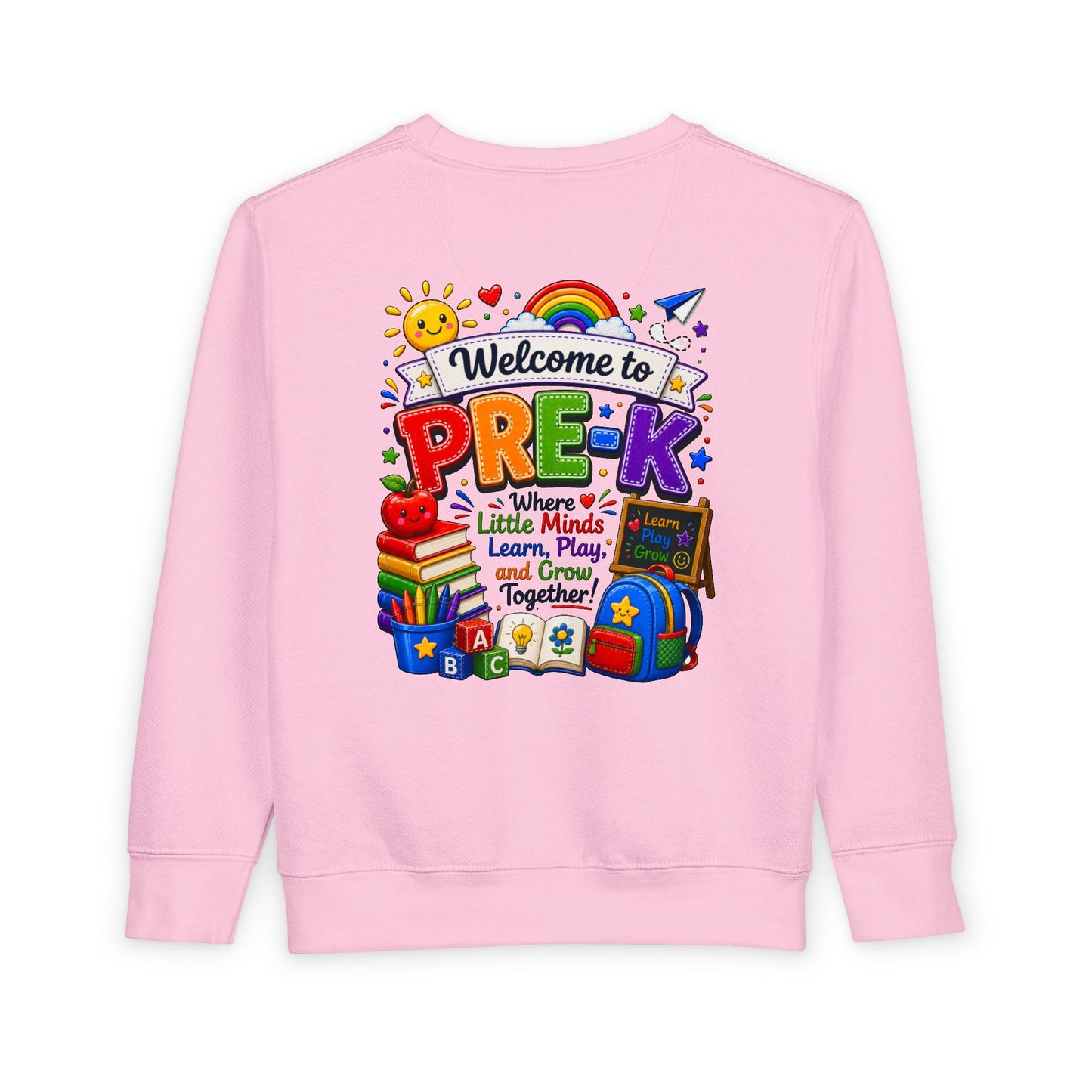 Welcome to Pre-K Toddler Sweatshirt – Colorful Back-to-School Pre-K Kids Crewneck