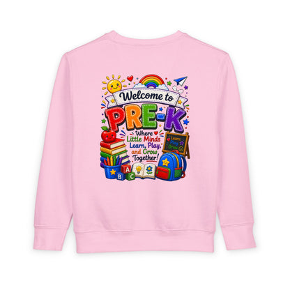 Welcome to Pre-K Toddler Sweatshirt – Colorful Back-to-School Pre-K Kids Crewneck