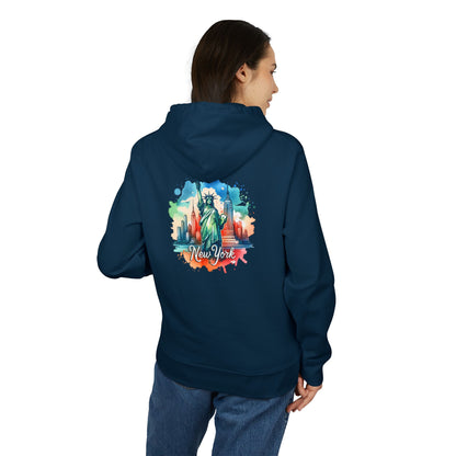 New York Watercolor Statue of Liberty Hoodie