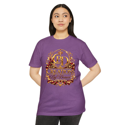 Creations By Donece® Logo T-Shirt – Gold Ornamental Graphic Tee