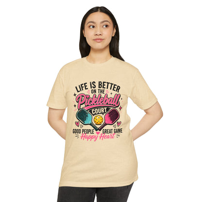 Pickleball T-Shirt – "Life Is Better on the Pickleball Court" Graphic Tee