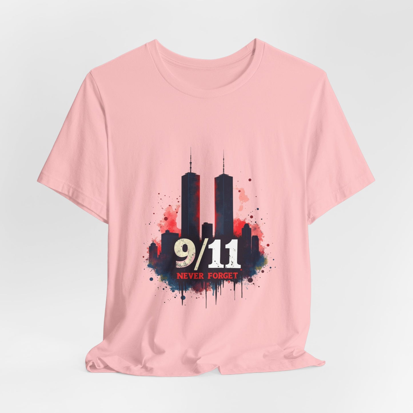 9/11 Never Forget T-Shirt — World Trade Center Memorial Tee