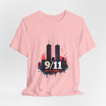 9/11 Never Forget T-Shirt — World Trade Center Memorial Tee