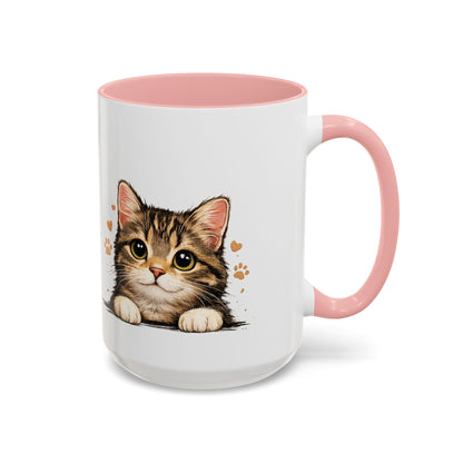 Cat Mug — "Crazy Cat Lady" Cute Kitten Accent Coffee Mug (11/15 oz)