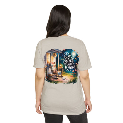 Be Still and Know T-Shirt — Cozy Porch & Moonlight Faith Tee