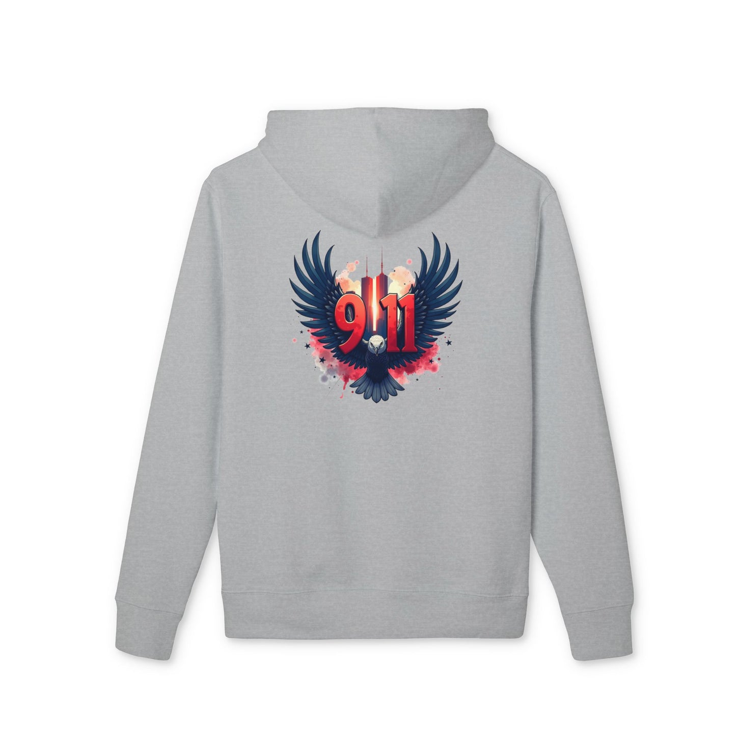 9/11 Memorial Hoodie — Eagle & Twin Towers Tribute Pullover