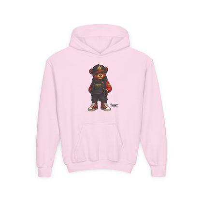 Youth Bear Hoodie — Streetwear Teddy Bear Graphic Pullover