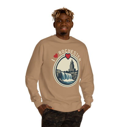 Rochester Waterfall Crewneck Sweatshirt — I  Rochester Graphic