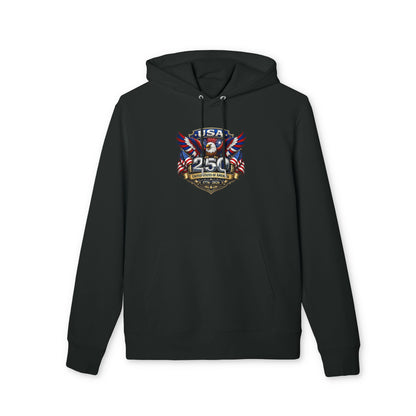 Patriotic USA 250th Anniversary Hoodie — Eagle Flag Emblem